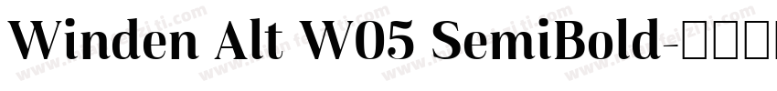 Winden Alt W05 SemiBold字体转换